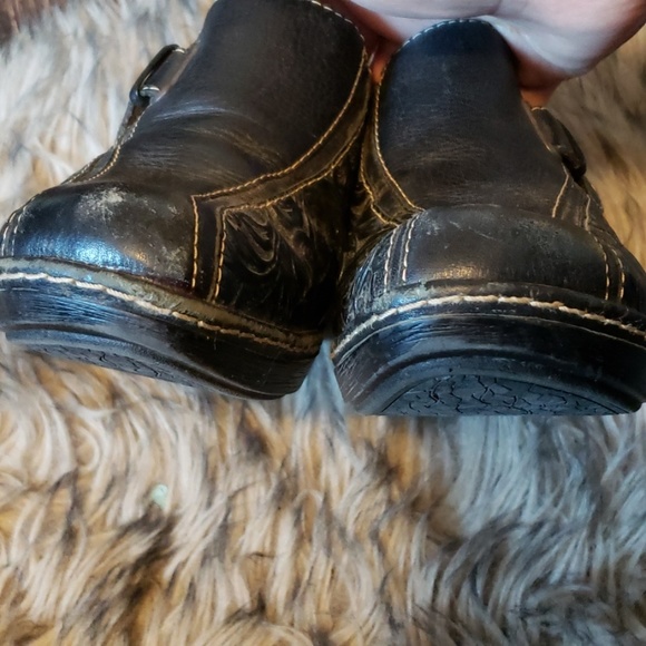 Sofft black leather mules clogs slip on shoes size 7M - Picture 5 of 7